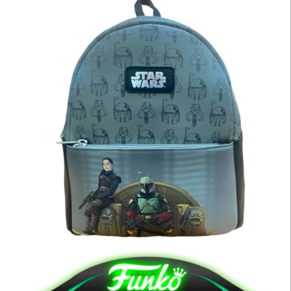 🆕 Funko Disney Star Wars The Book of Boba Fett on Throne Mini Backpack '